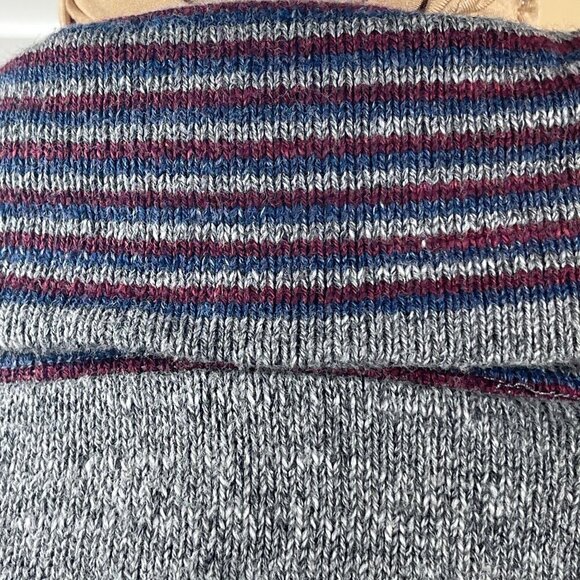 New Jos. A. Bank 1905 Men's Shawl Neck Sweater Gray Stripe Collar Size XXL Cotto - Picture 4 of 8
